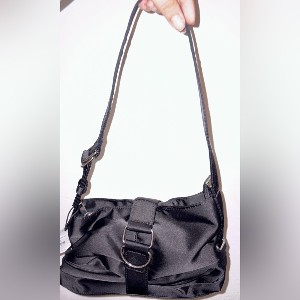 Akira Black Shoulder Bag with Buckle (NWT)